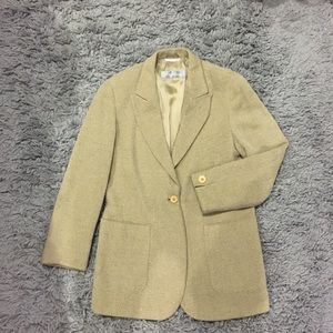 MaxMara Tan Wool Blazer Coat